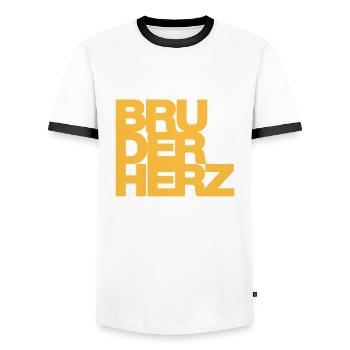 Bruderherz Bester Bruder der Welt Geschenkidee - Männer Kontrast-T-Shirt - Weiß/Schwarz - Vorne - AI Model Female 172 light (172cm) & AI Model Male 178 dark (178cm)