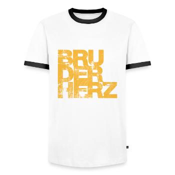 Bruderherz Bester Bruder der Welt Geschenkidee - Männer Kontrast-T-Shirt - Weiß/Schwarz - Vorne - AI Model Female 172 light (172cm) & AI Model Male 178 dark (178cm)