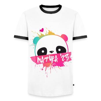 Matura '23 Maturant 2023 Motto Shirt - Men's Ringer Shirt - white/black - Front - AI Model Female 172 light (172cm) & AI Model Male 178 dark (178cm)