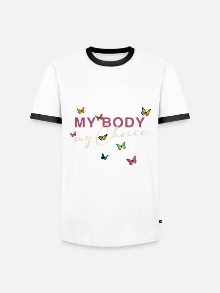 My Body - My Choice - Men's Ringer Shirt - white/black