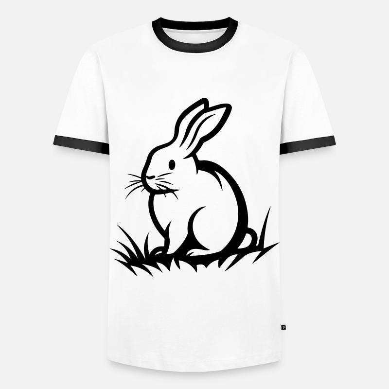 Bunny Easter - Men's Ringer Shirt - white/black