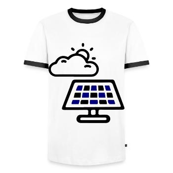 Solar Energy Panels - Men's Ringer Shirt - white/black - Front - AI Model Female 172 light (172cm) & AI Model Male 178 dark (178cm)