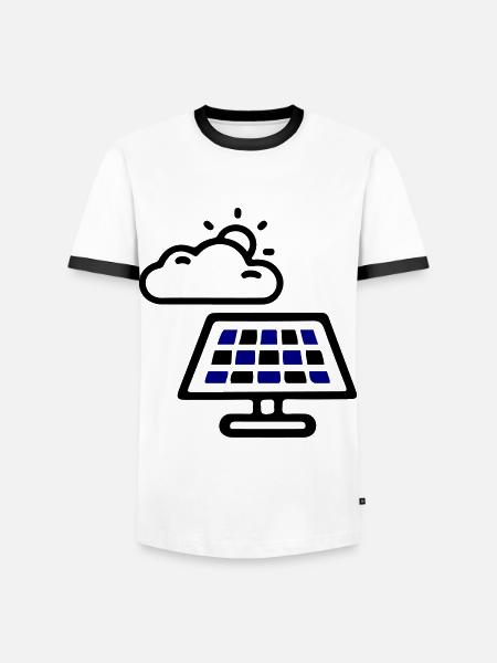 Solar Energy Panels - Men's Ringer Shirt - white/black