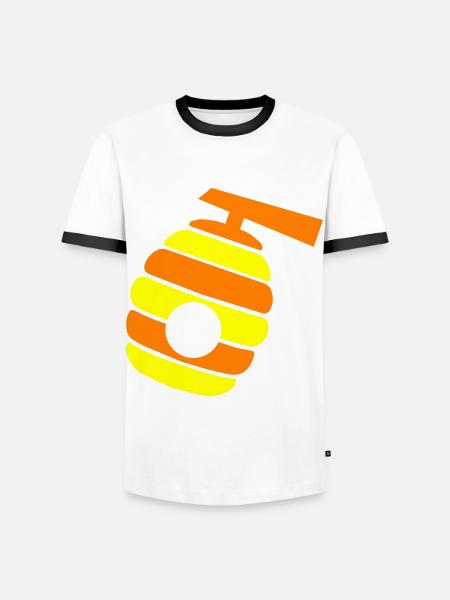Beekeeper Icon Honey - Men's Ringer Shirt - white/black
