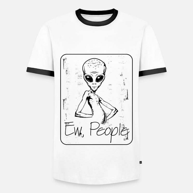 Alien - Männer Kontrast-T-Shirt - Weiß/Schwarz