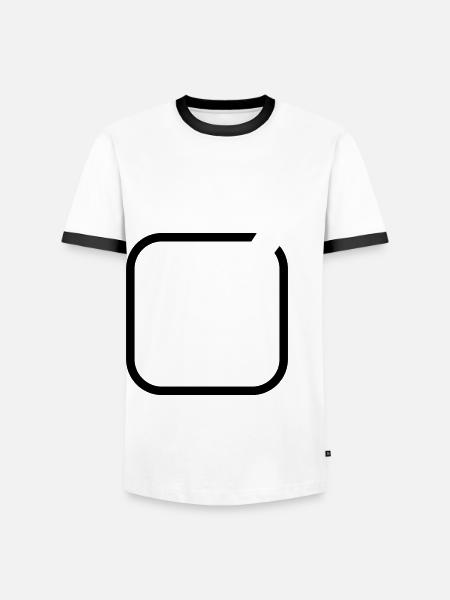 hook symbol - Men's Ringer Shirt - white/black