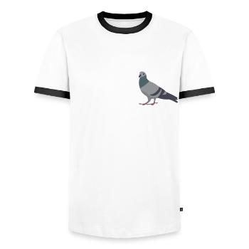 Wöd Gedi Patenonkel Taubenzüchter Taufpate - Männer Kontrast-T-Shirt - Weiß/Schwarz - Vorne - AI Model Female 172 light (172cm) & AI Model Male 178 dark (178cm)