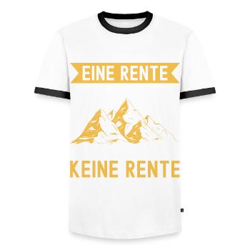 Wandern Bergsteigen Wanderer Natur Berge - Männer Kontrast-T-Shirt - Weiß/Schwarz - Vorne - AI Model Female 172 light (172cm) & AI Model Male 178 dark (178cm)