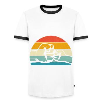 So sieht ein cooler Gedi aus Wöd Gedi Patenonkel - Männer Kontrast-T-Shirt - Weiß/Schwarz - Vorne - AI Model Female 172 light (172cm) & AI Model Male 178 dark (178cm)