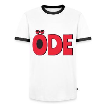 Alles ist öde - Männer Kontrast-T-Shirt - Weiß/Schwarz - Vorne - AI Model Female 172 light (172cm) & AI Model Male 178 dark (178cm)