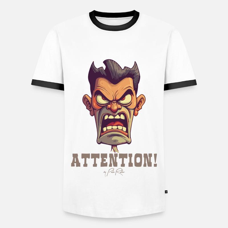 Drill Sergeant Instructor, Attention! - Men's Ringer Shirt - white/black