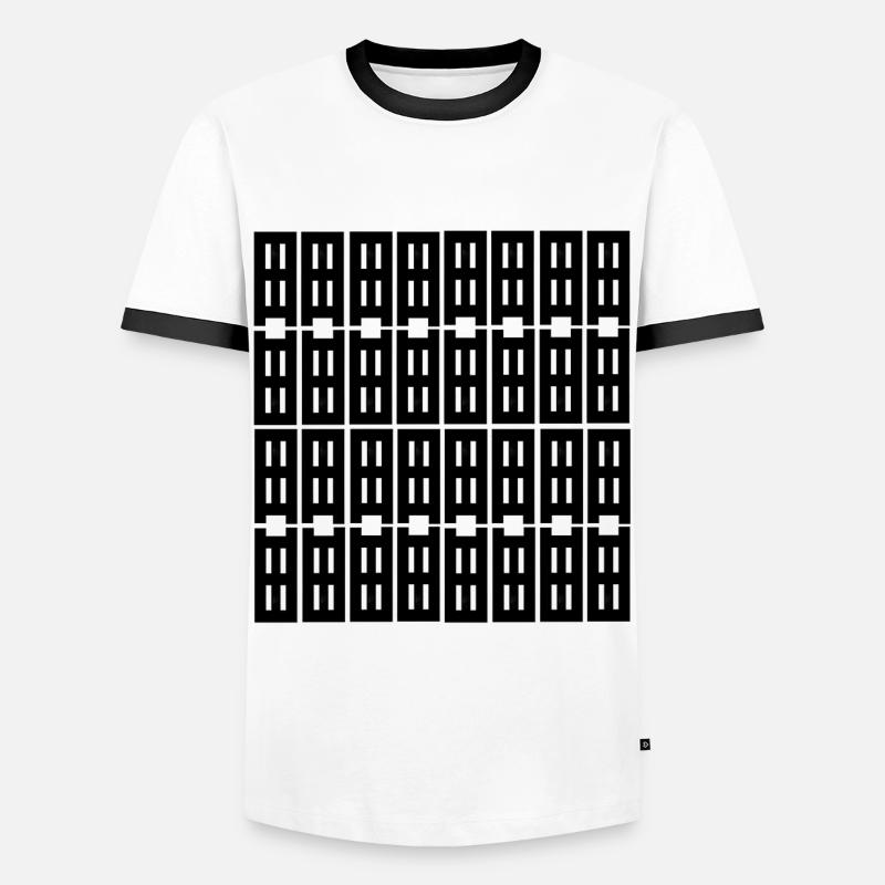 this Unique design - Men's Ringer Shirt - white/black