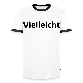 Vielleicht Motivationsspruch Design - Men's Ringer Shirt - white/black - Front - AI Model Female 172 light (172cm) & AI Model Male 178 dark (178cm)