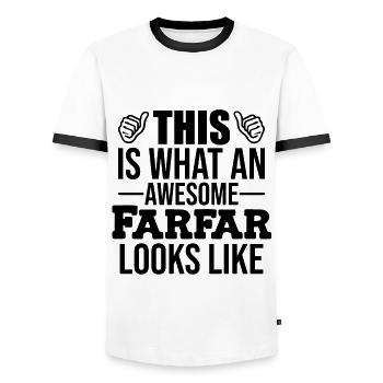 Geschenk für Großvater Der beste Opa der Welt - Männer Kontrast-T-Shirt - Weiß/Schwarz - Vorne - AI Model Female 172 light (172cm) & AI Model Male 178 dark (178cm)