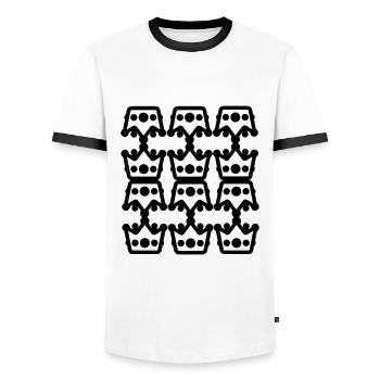 Lampen-Typ-Design - Männer Kontrast-T-Shirt - Weiß/Schwarz - Vorne - AI Model Female 172 light (172cm) & AI Model Male 178 dark (178cm)
