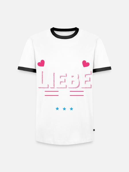 Luft Liebe & Fahrradfahren - Männer Kontrast-T-Shirt - Weiß/Schwarz