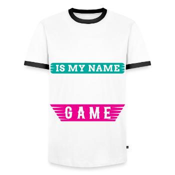Basketball Mama Spruch - Männer Kontrast-T-Shirt - Weiß/Schwarz - Vorne - AI Model Female 172 light (172cm) & AI Model Male 178 dark (178cm)
