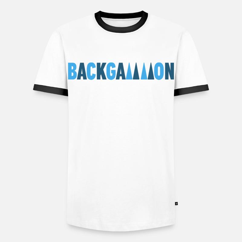 backgammon - Men's Ringer Shirt - white/black