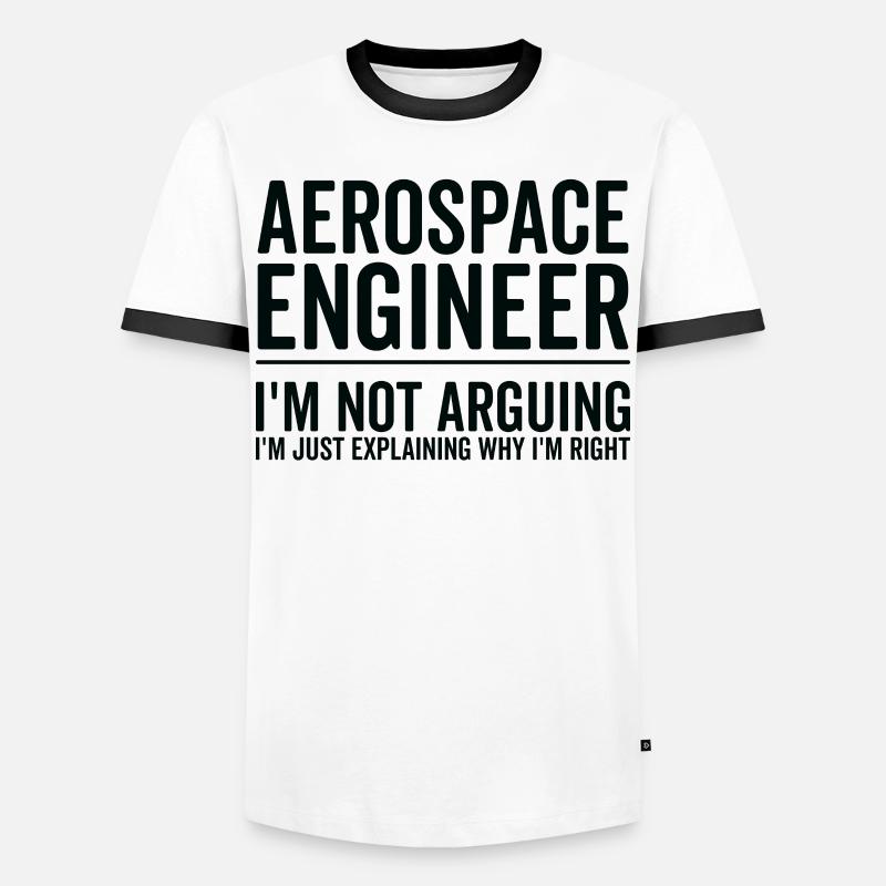 Just Explaining - Aerospace Engineer - Men's Ringer Shirt - white/black