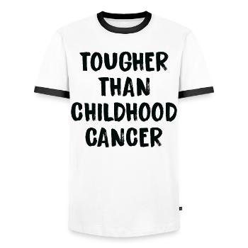 Härter Als Krebs Bei Kindern - Männer Kontrast-T-Shirt - Weiß/Schwarz - Vorne - AI Model Female 172 light (172cm) & AI Model Male 178 dark (178cm)