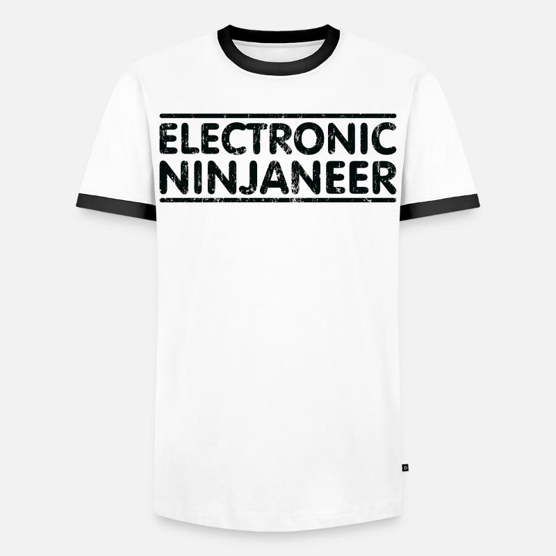 Ninjaneer - Electronic Engineer - Men's Ringer Shirt - white/black