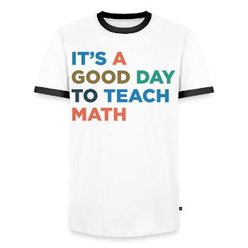 Teaching mathematics teachers - Men's Ringer Shirt - white/black - Front - AI Model Female 172 light (172cm) & AI Model Male 178 dark (178cm)