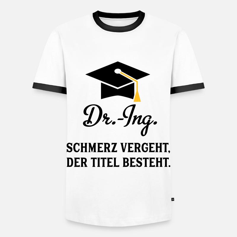 dring - Männer Kontrast-T-Shirt - Weiß/Schwarz