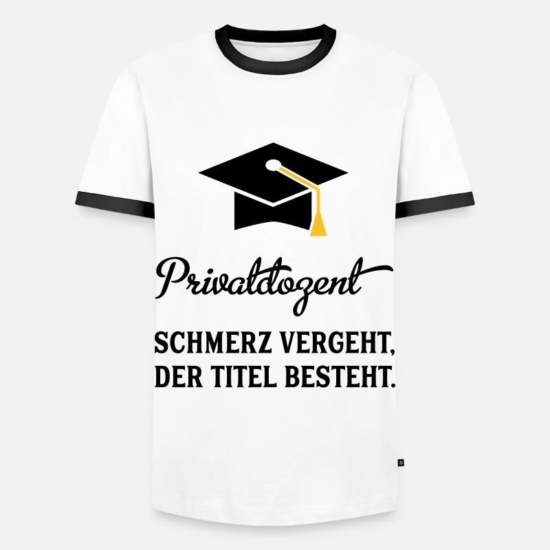 PD - Männer Kontrast-T-Shirt - Weiß/Schwarz