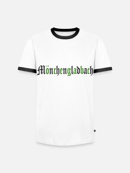 Mönchengladbach Design - Männer Kontrast-T-Shirt - Weiß/Schwarz