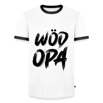 Wöd Opa Österreich Oma tolle Oma beste Oma - Männer Kontrast-T-Shirt - Weiß/Schwarz - Vorne - AI Model Female 172 light (172cm) & AI Model Male 178 dark (178cm)