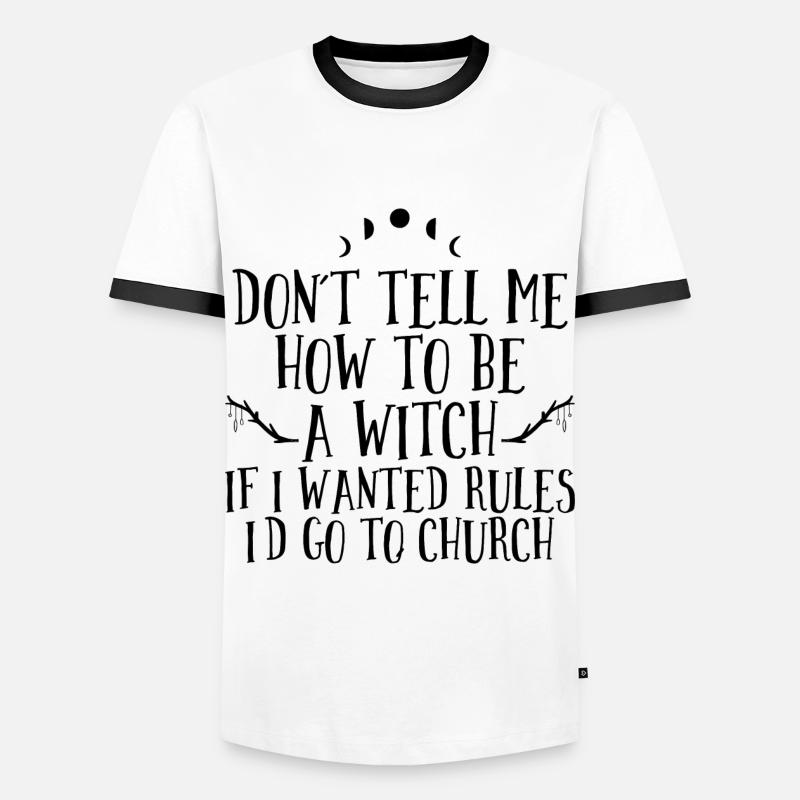 Witch - Men's Ringer Shirt - white/black