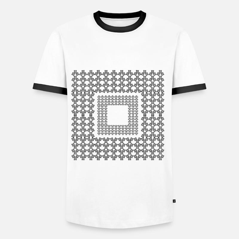 Square decor - Men's Ringer Shirt - white/black