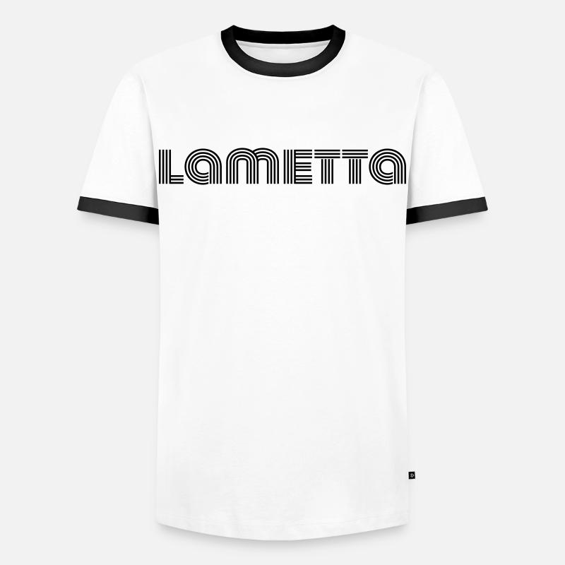 Lametta - Männer Kontrast-T-Shirt - Weiß/Schwarz