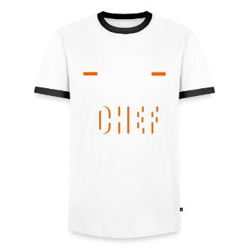Ruhestand Chef Hund Tier - Männer Kontrast-T-Shirt - Weiß/Schwarz - Vorne - AI Model Female 172 light (172cm) & AI Model Male 178 dark (178cm)