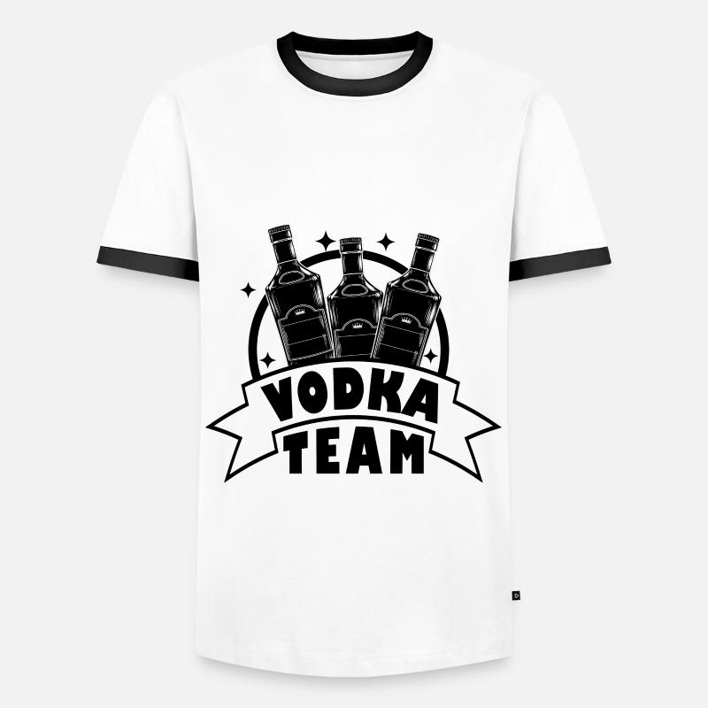 Vodka Team - Männer Kontrast-T-Shirt - Weiß/Schwarz