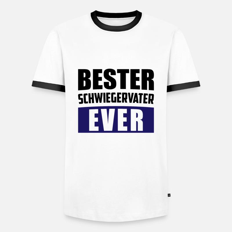 Schwiegervater Bester Beste Coole Geschenkidee - Männer Kontrast-T-Shirt - Weiß/Schwarz