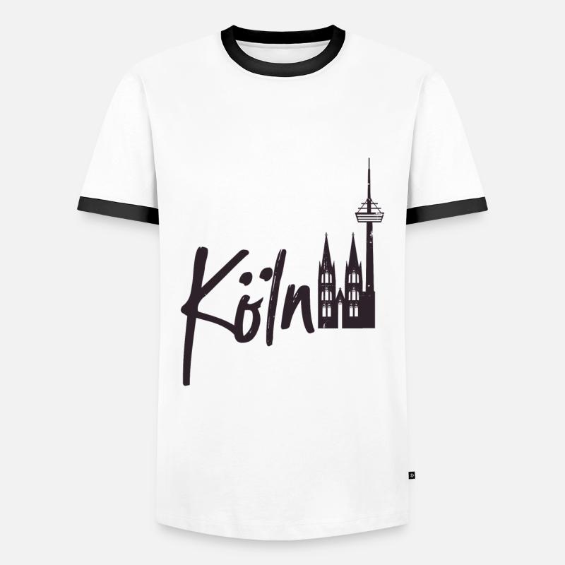 Cologne - Men's Ringer Shirt - white/black