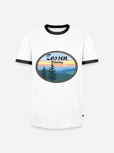 Zossen Fläming Sticker - Männer Kontrast-T-Shirt -
