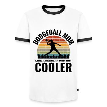 Maman ballon chasseur - T-shirt contrasté Homme - blanc/noir - Devant - AI Model Female 172 light (172cm) & AI Model Male 178 dark (178cm)