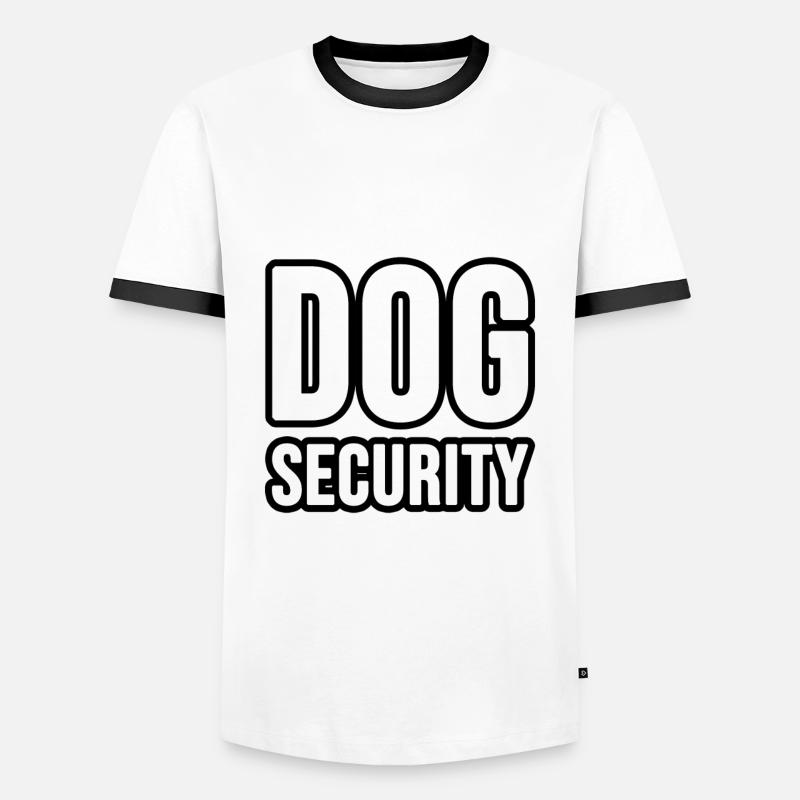 Hunde oder Katzen Security - Männer Kontrast-T-Shirt - Weiß/Schwarz