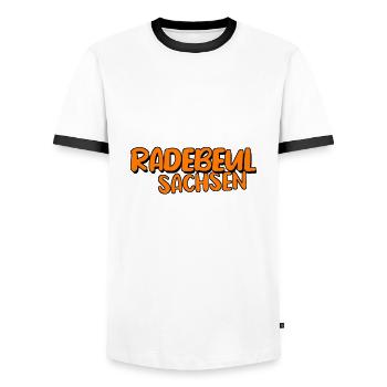 Radebeul - Männer Kontrast-T-Shirt - Weiß/Schwarz - Vorne - AI Model Female 172 light (172cm) & AI Model Male 178 dark (178cm)