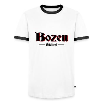 Bozen Südtirol - Männer Kontrast-T-Shirt - Weiß/Schwarz - Vorne - AI Model Female 172 light (172cm) & AI Model Male 178 dark (178cm)