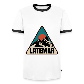 Latemar - Men's Ringer Shirt - white/black - Front - AI Model Female 172 light (172cm) & AI Model Male 178 dark (178cm)