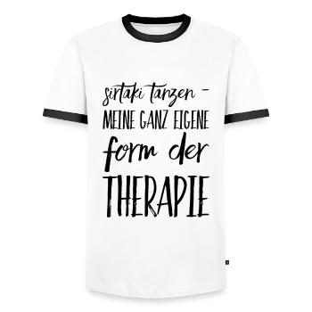 Lustiger Griechischer Spruch Griechenland Geschenk - Männer Kontrast-T-Shirt - Weiß/Schwarz - Vorne - AI Model Female 172 light (172cm) & AI Model Male 178 dark (178cm)