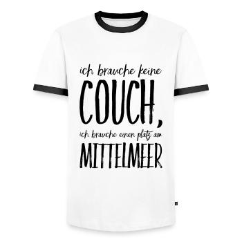 Lustiger Griechischer Spruch Griechenland Geschenk - Männer Kontrast-T-Shirt - Weiß/Schwarz - Vorne - AI Model Female 172 light (172cm) & AI Model Male 178 dark (178cm)