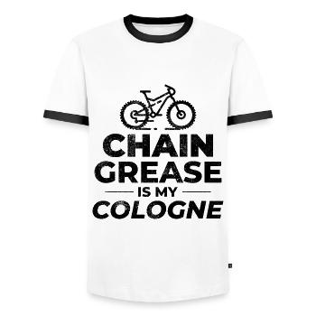 Randonnée équestre Gravel Ride VTT Cyclisme - T-shirt contrasté Homme - blanc/noir - Devant - AI Model Female 172 light (172cm) & AI Model Male 178 dark (178cm)