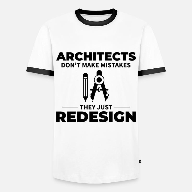 Architect: Redesigning Instead of Mistakes! - Men's Ringer Shirt - white/black