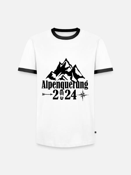 Alpenquerung 2024 - Männer Kontrast-T-Shirt - 