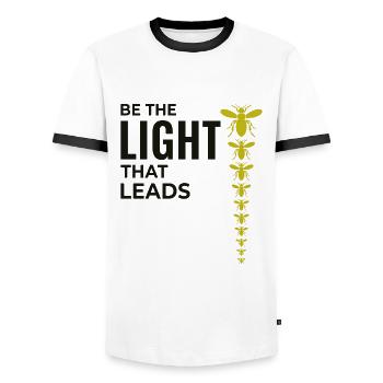 Fireflies Firefly Lightning Bug Insect Collector - Men's Ringer Shirt - white/black - Front - AI Model Female 172 light (172cm) & AI Model Male 178 dark (178cm)