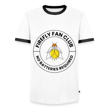 Fireflies Firefly Lightning Bug Insect Collector - Men's Ringer Shirt - white/black - Front - AI Model Female 172 light (172cm) & AI Model Male 178 dark (178cm)